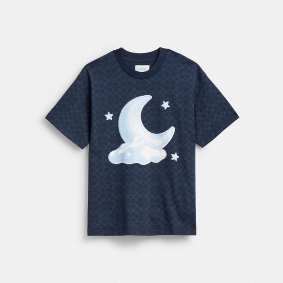 Signature Moon Relaxed T Shirt In Organic Cotton - Picture 1 of 10